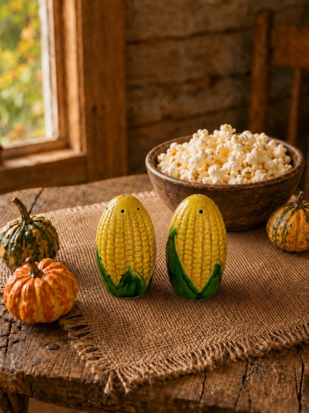 Vintage Ceramic Corn Salt and Pepper Shakers